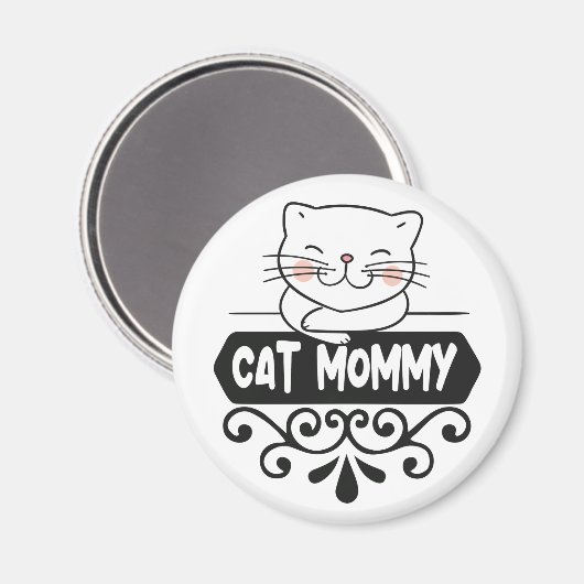 Dierenvriend van kattekattemama magneet (Voorkant / Achterkant)