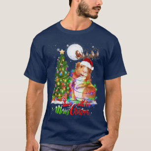Dierenvriend voor kerst met kerst in parelhoenders t-shirt