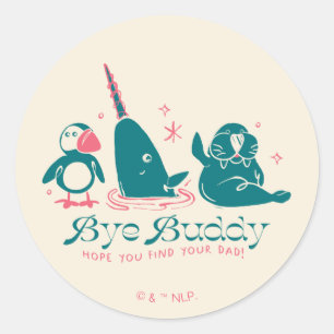 Dierenvrienden - Bye Buddy Hopelijk vind je je vad Ronde Sticker