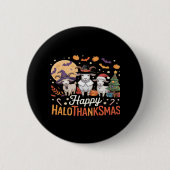 Dierenvrienden-eigenaars Happy Hallothanksmas Esse Ronde Button 5,7 Cm (Voorkant)