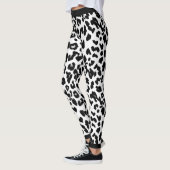 Dierenvrienden Leopard Print Black en White Leggings (Links)
