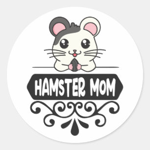 Dierenvrienden schattige hamster ronde sticker