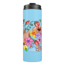 Dierenvrienden tussen de bloemen