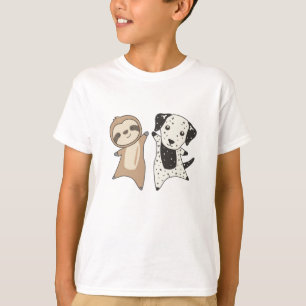 Dierenvrienden voor de toediening van Sloth Dalmat T-shirt