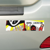 Dierenvrijheid Bumpersticker (Op auto)