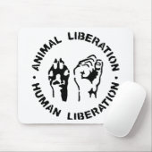 Dierenvrijheid - Menselijke bevrijding Muismat (Met muis)