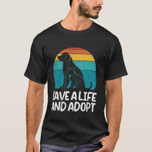 Dierenwelzijn RED EEN LEVEN ADOPTEER Grappig Diere T-shirt