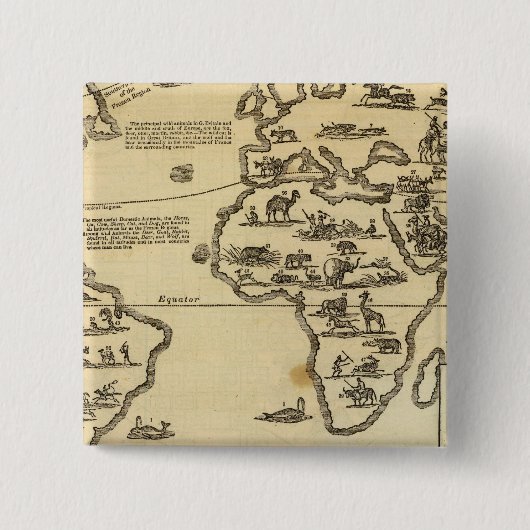 Dierenwereld Vierkante Button 5,1 Cm (Voorkant)