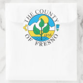 Dierenzegel van Fresno Ronde Sticker (Tas)