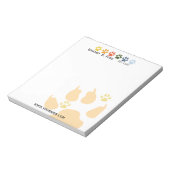 Dierenzorg voor meerkleurige poten notitieblok (Gedraaid)