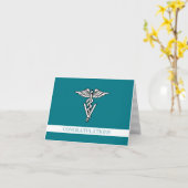 Diergeneeskunde Gefeliciteerd Custom Text Kaart (Gele Bloem)