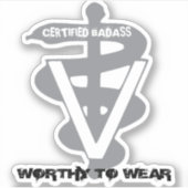 Diergeneeskundige Gecertificeerde badpas - Draag Sticker (Voorkant)