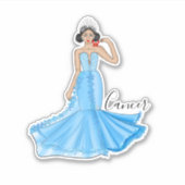 Dierkanker Godin met rode krab Custom Sticker (Voorkant)