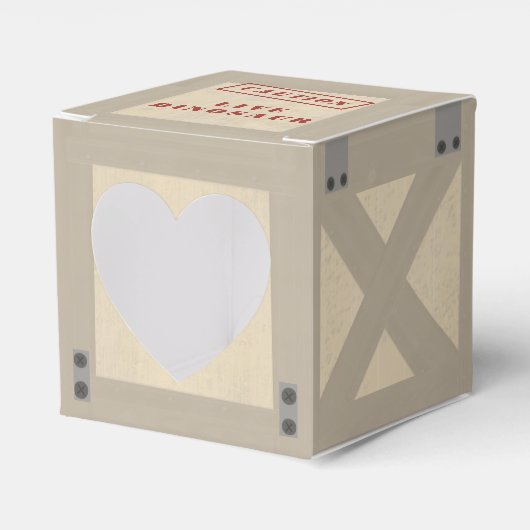 Dierkrat Dinosaur Prehistorische verjaardag Bedankdoosjes (Voorkant Zijde)