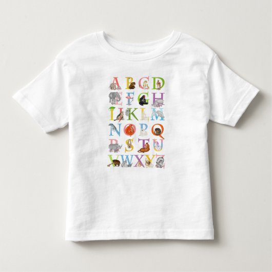 Dierlijk ABC-kinderT-shirt Kinder Shirts (Voorkant)