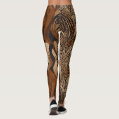 Dierlijk Abstract patroonontwerp 4 Leggings (Achterkant)