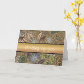 Dierlijk afdrukpatroon kaart (Gele Bloem)