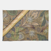 Dierlijk afdrukpatroon theedoek (Horizontaal)