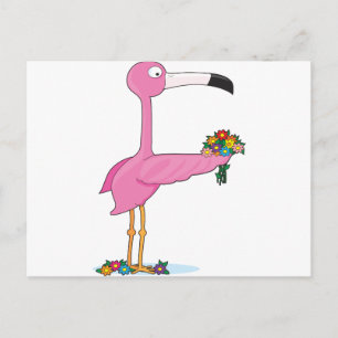 Dierlijk alfabet Flamingo Briefkaart