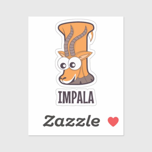 Dierlijk alfabet letter - I Sticker (Vel)