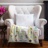 Dierlijk alfabet monogram Baby Fleece Deken