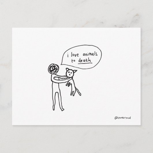 dierlijk briefkaart (Voorkant)