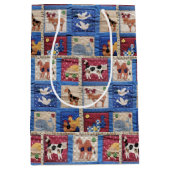 Dierlijk fluitpatroon medium cadeauzakje (Voorkant)