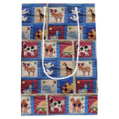 Dierlijk fluitpatroon medium cadeauzakje (Achterkant)