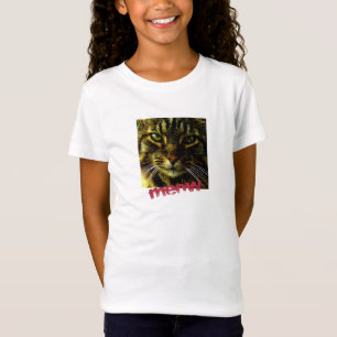 Dierlijk gezicht hypnotiserende kattenogen t-shirt