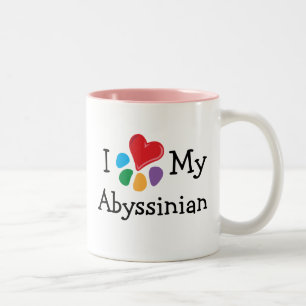 Dierlijk Hart Lover_I Mijn Abyssinian Tweekleurige Koffiemok