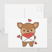 dierlijk hart voor de Valentijnsdag Briefkaart (Voorkant / Achterkant)