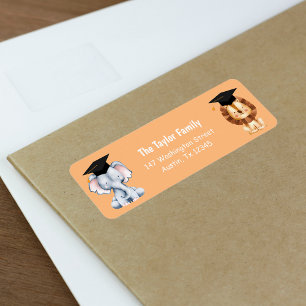 Dierlijk Kinder Voorschoolse Afstuderen Retouradre Etiket