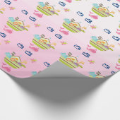 Dierlijk kruk met een vlinder en walvis cadeaupapier (Hoek)