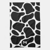 Dierlijk patroon van zwarte en witte giraf theedoek (Verticaal)