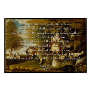 Dierlijk vers poster - Jesaja 11:6-8 Perfect Poster