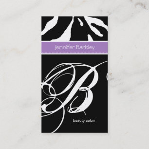 Dierlijk Visitekaartje Zebra Beauty Salon Paars