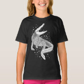 Dierlijk wit silhouet - krokodil t-shirt (Voorkant)