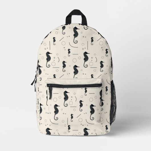 Dierlijk Zee Leven Zeepaardnaam Bedrukte Rugzak (Voorkant)