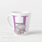 Dierlijke ABC H is bestemd voor hippo latte mok (Linkerhoek)