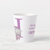 Dierlijke ABC H is bestemd voor hippo latte mok (Voorkant)