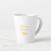 Dierlijke ABC I is voor iguana latte mok (Rechterhoek)