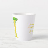 Dierlijke ABC I is voor iguana latte mok (Voorkant)