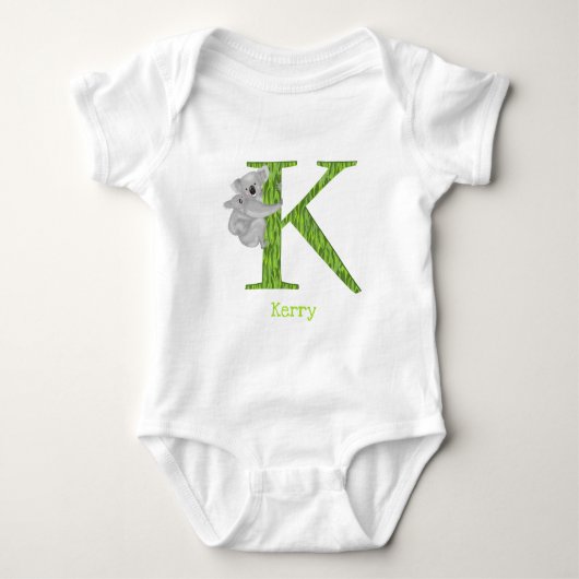 Dierlijke ABC K is bestemd voor koala baby bodysui Romper (Voorkant)
