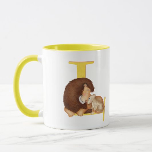 Dierlijke ABC L is voor leeuwenmok Mok (Links)
