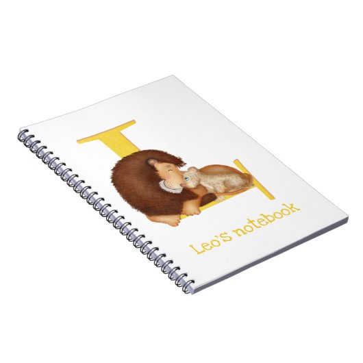 Dierlijke ABC L is voor leeuwennotitieboek Notitieboek (Rechterzijde)