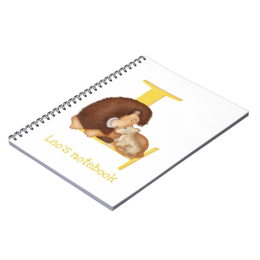 Dierlijke ABC L is voor leeuwennotitieboek Notitieboek (Linkerzijde)