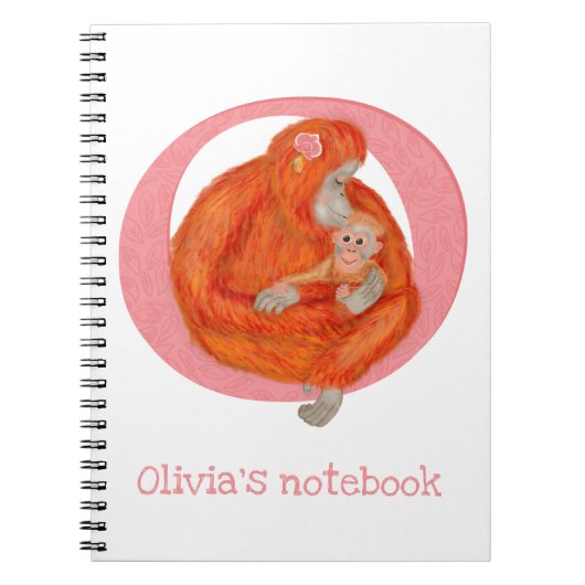Dierlijke ABC O is bestemd voor orangutaan notitie Notitieboek (Voorkant)