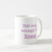 Dierlijke ABC X is bestemd voor xerus mok (Voorkant rechts)