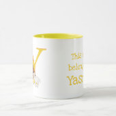 Dierlijke ABC Y is bestemd voor de mok van yak (Midden)