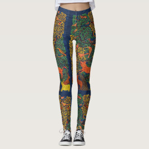 Dierlijke abstracte botanische illustratie leggings